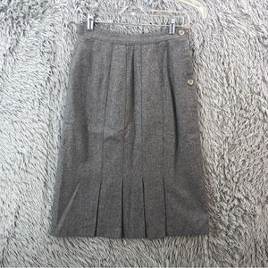 Summit Skirt Womens Size 8 Sportwear Vintage Wool Blend Button Side Aline Pleat
